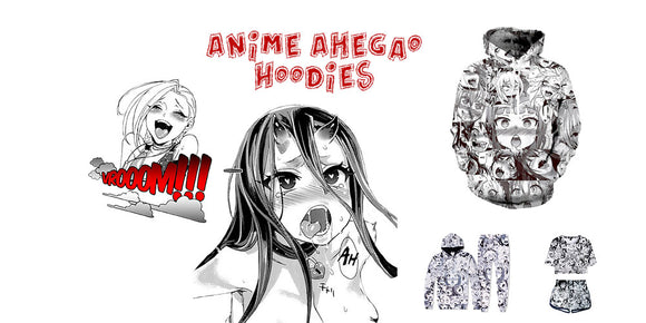 Anime Ahegao Hoodies and Suit